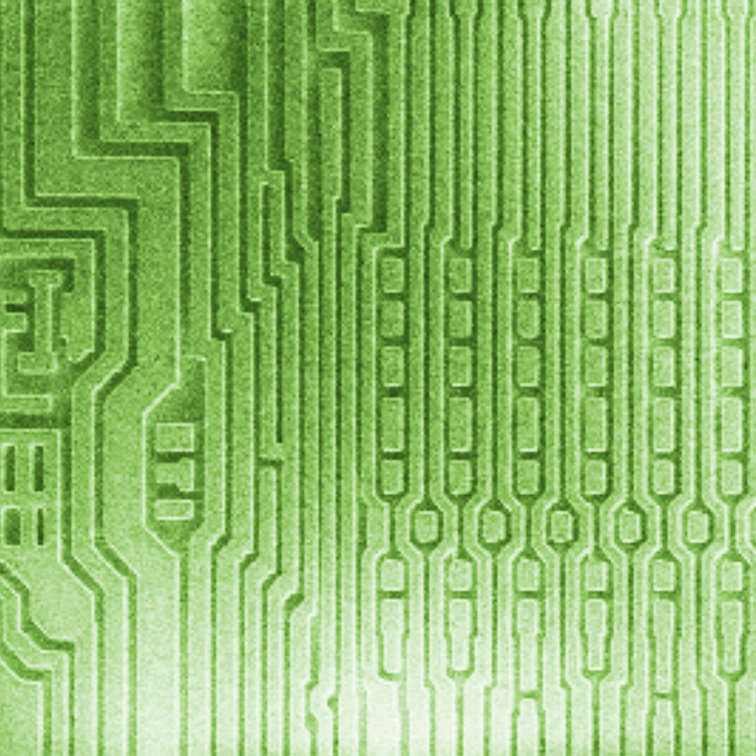 E-Beam shaped conductive circuits in aluminum for DRAM applications.